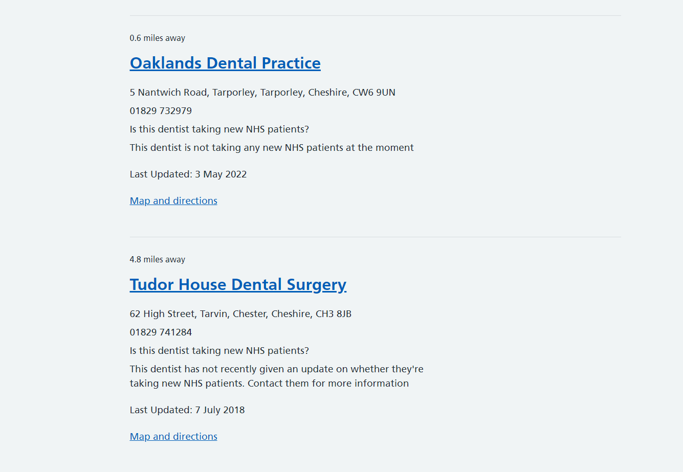 Project Summary NHS Dentist Finder Rob Callaghan